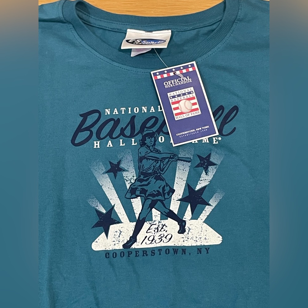 National Baseball Hall of Fame “Women of Baseball” 100% Cotton TShirt *NWT* Sz.M